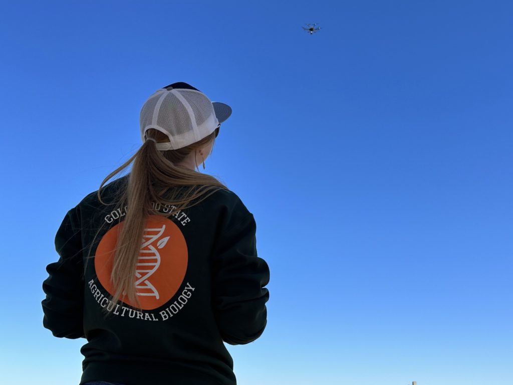 Ashley Miller flies a drone at the 2023 Drone Airshow